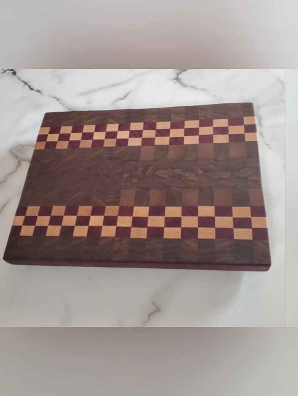 Handcrafted Checkerboard End Grain Cutting Board Charcuterie Board NEW